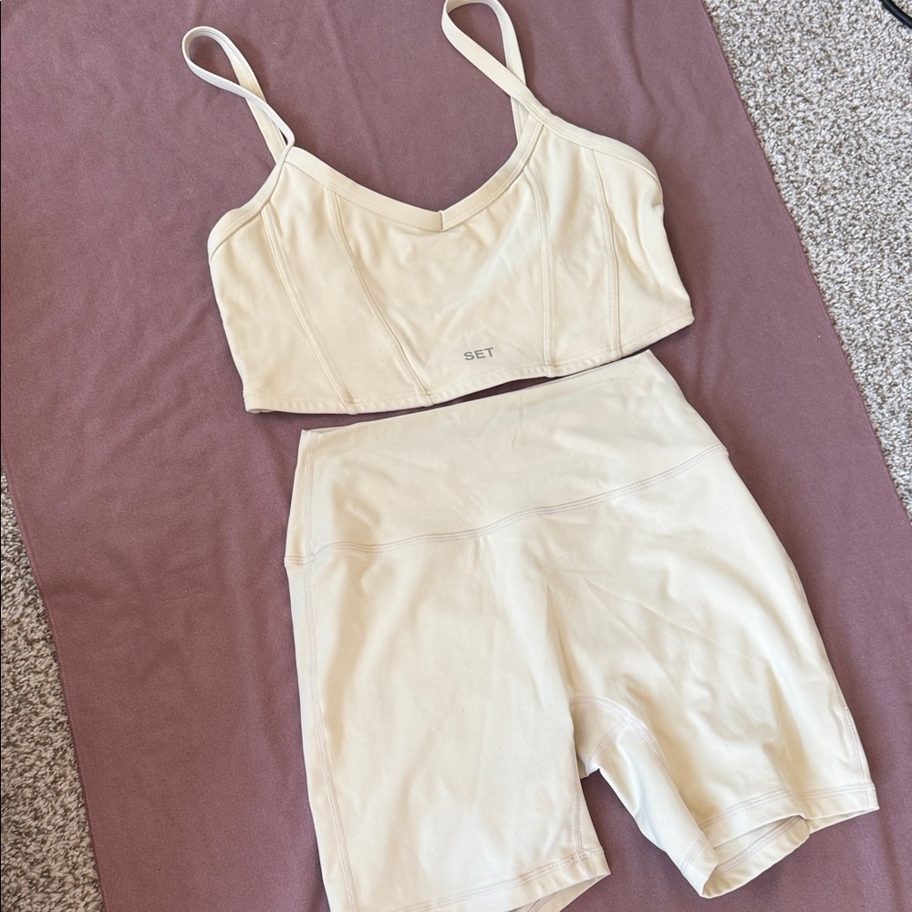 Women's Cream Workout Set